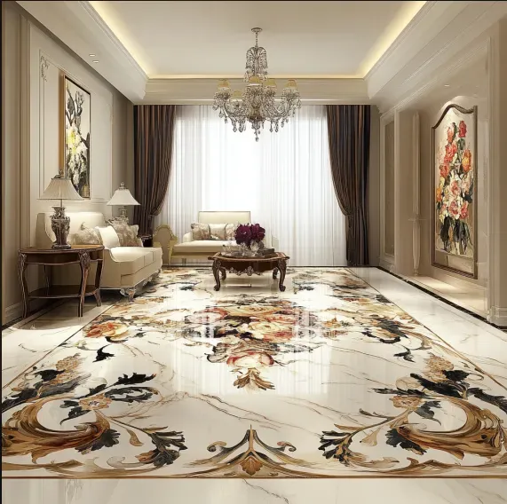 Designer marble floor